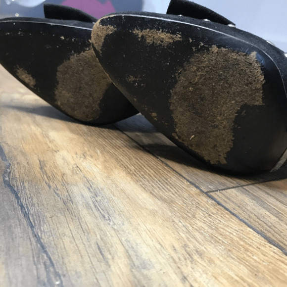 DOLCE & GABBANA Black Suede Silver Pointed Studded Heels Womans size 36.5 US 6 - Picture 13 of 14